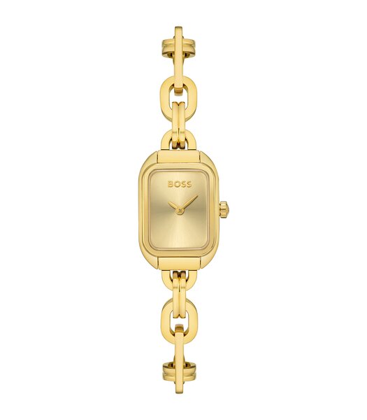 Horloge BOSS BLACK HAILEY Dames 1502655 Analoog Behuizing MINERAAL Geelgoud Bracelette Staal Geelgoudkleurig Etanchéiteiten 3BAR
