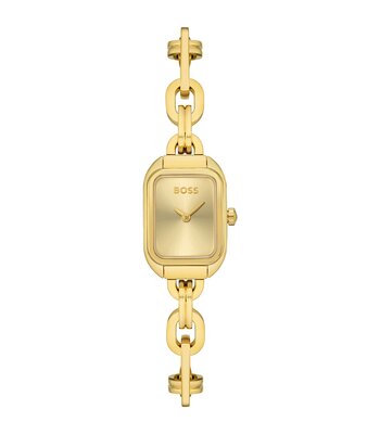Horloge BOSS BLACK HAILEY Dames 1502655 Analoog Behuizing MINERAAL Geelgoud Bracelette Staal Geelgoudkleurig Etanchéiteiten 3BAR