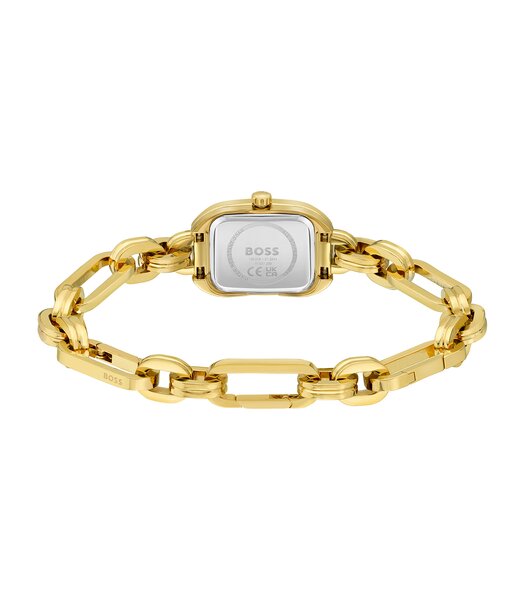 Horloge BOSS BLACK HAILEY Dames 1502655 Analoog Behuizing MINERAAL Geelgoud Bracelette Staal Geelgoudkleurig Etanchéiteiten 3BAR