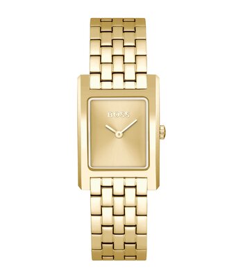 Horloge BOSS BLACK LUCY Dames 1502744 Analoog Behuizing MINERAAL Geelgoud Bracelette Staal Geelgoudkleurig Boucle déployante Etanchéiteiten 3BAR