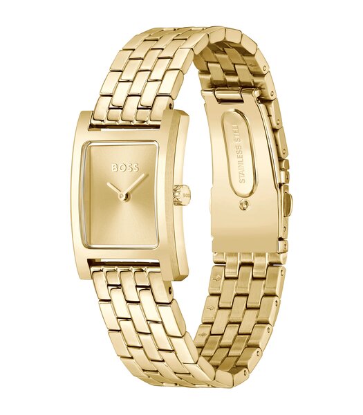 Horloge BOSS BLACK LUCY Dames 1502744 Analoog Behuizing MINERAAL Geelgoud Bracelette Staal Geelgoudkleurig Boucle déployante Etanchéiteiten 3BAR