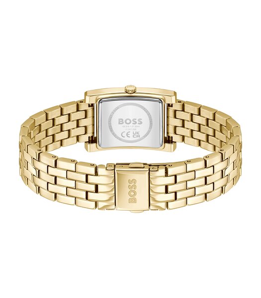 Horloge BOSS BLACK LUCY Dames 1502744 Analoog Behuizing MINERAAL Geelgoud Bracelette Staal Geelgoudkleurig Boucle déployante Etanchéiteiten 3BAR