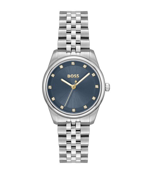 Montre BOSS BLACK GRACEFUL PRECIOUS Femme 1502809 Analogue Cadran MINERAL Bleu Bracelet Acier inoxydable Acier Etanchéité 3BAR