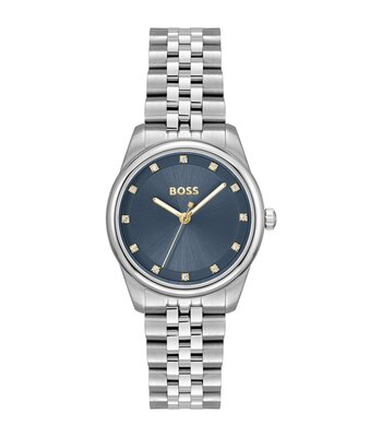 Horloge BOSS BLACK GRACEFUL PRECIOUS Dames 1502809 Analoog Behuizing MINERAAL Blauw Bracelette Roestvrij staal Staal Etanchéiteiten 3BAR