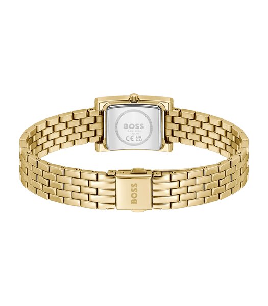 Horloge BOSS BLACK LUCY PRECIOUS Dames 1502815 Analoog Behuizing MINERAAL Wit Bracelette Staal Geelgoudkleurig Etanchéiteiten 3BAR
