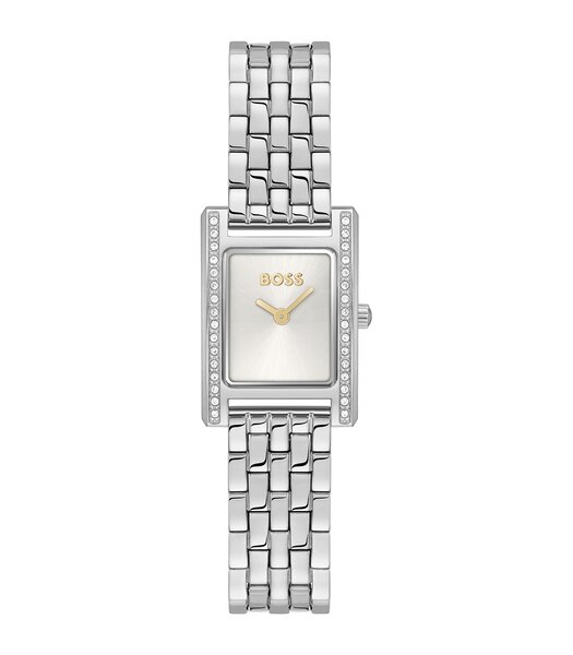 Horloge BOSS BLACK LUCY PRECIOUS Dames 1502816 Analoog Behuizing MINERAAL Zilverkleurig Bracelette Roestvrij staal Staal Etanchéiteiten 3BAR