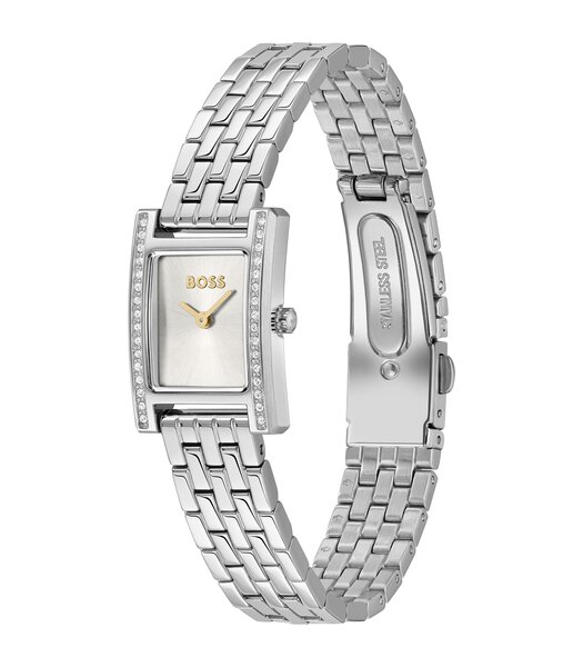 Horloge BOSS BLACK LUCY PRECIOUS Dames 1502816 Analoog Behuizing MINERAAL Zilverkleurig Bracelette Roestvrij staal Staal Etanchéiteiten 3BAR