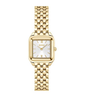 Horloge BOSS BLACK MAE PETITE Dames 1502823 Analoog Behuizing MINERAAL Zilverkleurig Bracelette Staal Geelgoudkleurig Etanchéiteiten 3BAR