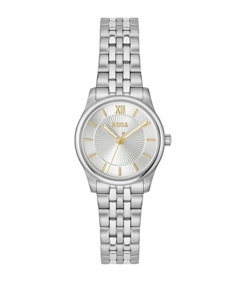 Horloge BOSS BLACK GRACEFUL MINA Dames 1502840 Analoog Behuizing MINERAAL Zilverkleurig Bracelette Roestvrij staal Staal Etanchéiteiten 3BAR