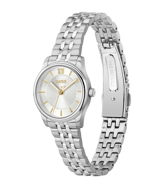 Montre BOSS BLACK GRACEFUL MINA Femme 1502840 Analogue Cadran MINERAL Argenté Bracelet Acier inoxydable Acier Etanchéité 3BAR