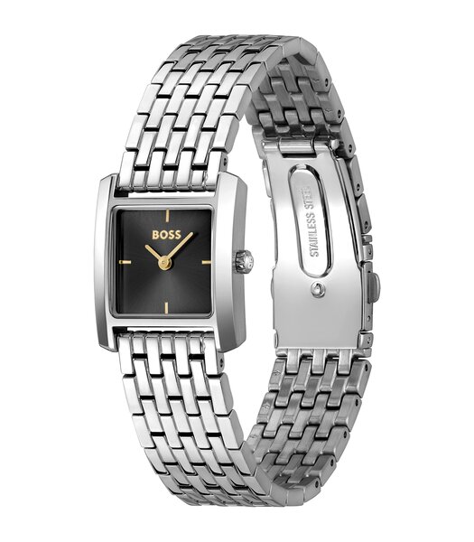 Horloge BOSS BLACK LUCY SCALA Dames 1502844 Analoog Behuizing MINERAAL Zwart Bracelette Roestvrij staal Staal Etanchéiteiten 3BAR