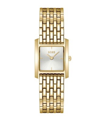Horloge BOSS BLACK LUCY SCALA Dames 1502845 Analoog Behuizing MINERAAL Zilverkleurig Bracelette Staal Geelgoudkleurig Etanchéiteiten 3BAR