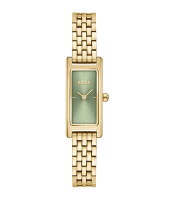 Montre BOSS BLACK LUCY ALLURE Femme 1502859 Analogique Cadran Minéral Vert Bracelet Acier inoxydable Acier / or jaune Etanchéité 3 ATM