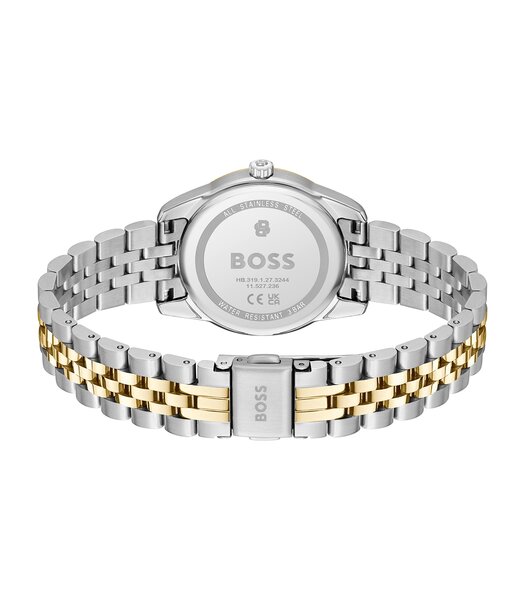 Horloge BOSS BLACK GRACEFUL PRECIOUS Dames 1502867 Analoog Behuizing Mineraal Parelmoer Bracelette Roestvrij staal Staal Etanchéiteiten 3 ATM