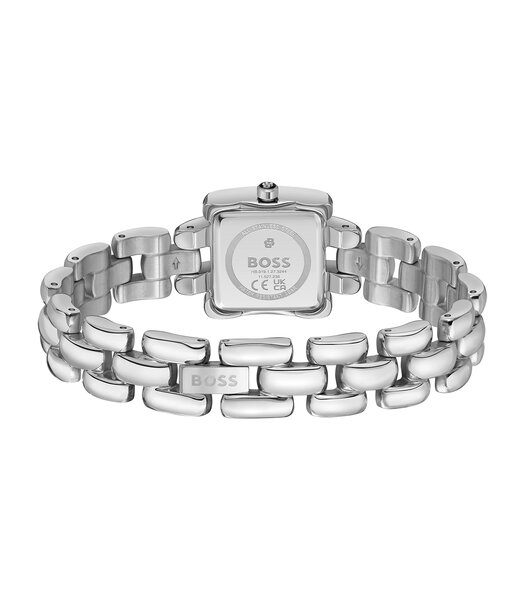 Horloge BOSS BLACK VIOLET Dames 1502873 Analoog Behuizing Mineraal Zilverkleurig Bracelette Roestvrij staal Staal Etanchéiteiten 3 ATM