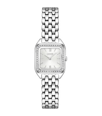 Montre BOSS BLACK MAE PETITE Femme 1502882 Analogique Cadran Minéral Argenté Bracelet Acier inoxydable Acier Etanchéité 3 ATM