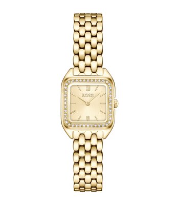 Montre BOSS BLACK MAE PETITE Femme 1502883 Analogique Cadran Minéral Doré Bracelet Acier inoxydable Acier / or jaune Etanchéité 3 ATM