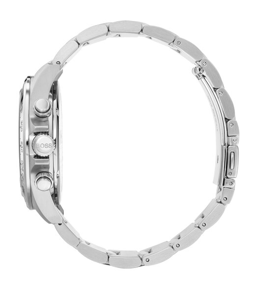 Horloge BOSS BLACK HERO Heren 1513755 Analoog Behuizing Mineraal Blauw Bracelette Roestvrij staal Staal Boucle déployante Etanchéiteiten 5 ATM