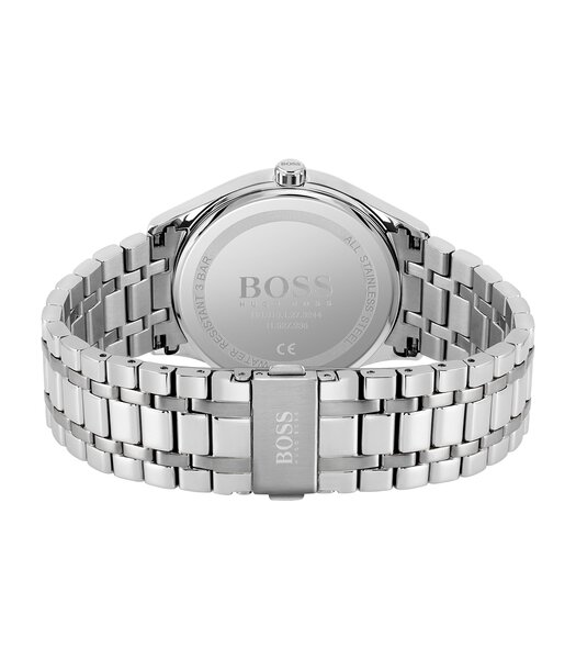 Horloge BOSS BLACK COMMISSIONER Heren 1513834 Analoog Behuizing Mineraal Grijs Bracelette Roestvrij staal Staal Boucle déployante Etanchéiteiten 3 ATM