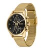 Montre BOSS BLACK SKYMASTER Homme 1513838 Analogique Cadran Minéral Noir Bracelet Milanais Doré Clip / clasp Etanchéité 5 ATM