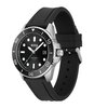 Horloge BOSS BLACK ACE Heren 1513913 Analoog Behuizing Mineraal Zwart Bracelette Silicone Zwart Boucle ardillon Etanchéiteiten 20 ATM