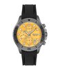 Horloge BOSS BLACK ADMIRAL Heren 1513968 Analoog Behuizing Mineraal Geel Armband Silicone Zwart Gespíndel Waterdichtheid 10 ATM