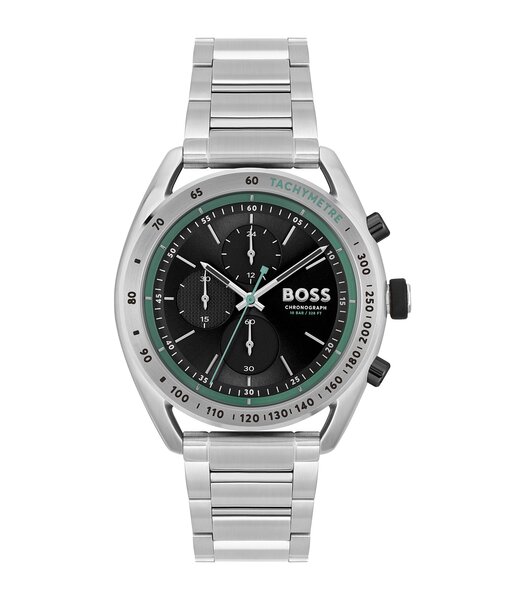 Montre BOSS BLACK CENTER COURT Homme 1514023 Analogue Cadran MINERAL Noir Bracelet Acier inoxydable Acier Boucle déployante Etanchéité 10BAR