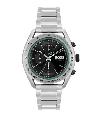 Horloge BOSS BLACK CENTER COURT Heren 1514023 Analoog Behuizing MINERAAL Zwart Bracelette Roestvrij staal Staal Boucle déployante Etanchéiteiten 10BAR