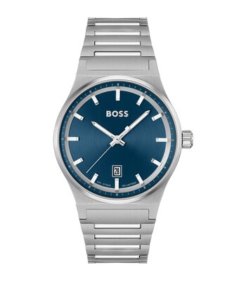 Horloge BOSS BLACK CANDOR Heren 1514076 Analoog Behuizing MINERAAL Blauw Bracelette Roestvrij staal Staal Boucle déployante Etanchéiteiten 5BAR