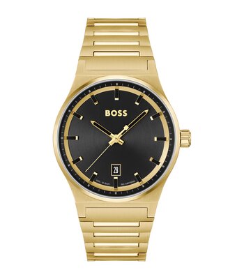 Horloge BOSS BLACK CANDOR Heren 1514077 Analoog Behuizing Mineraal Blauw Bracelette Roestvrij staal Blauw Boucle déployante Etanchéiteiten 5 BAR