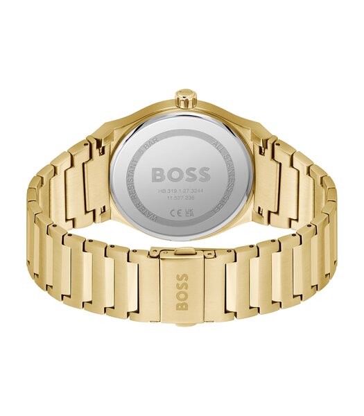 Horloge BOSS BLACK CANDOR Heren 1514077 Analoog Behuizing Mineraal Blauw Bracelette Roestvrij staal Blauw Boucle déployante Etanchéiteiten 5 BAR