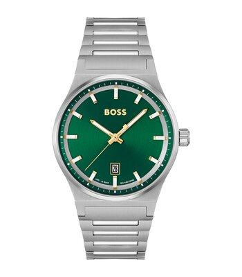 Horloge BOSS BLACK CANDOR Heren 1514079 Analoog Behuizing MINERAAL Groen Bracelette Roestvrij staal Staal Boucle déployante Etanchéiteiten 5BAR