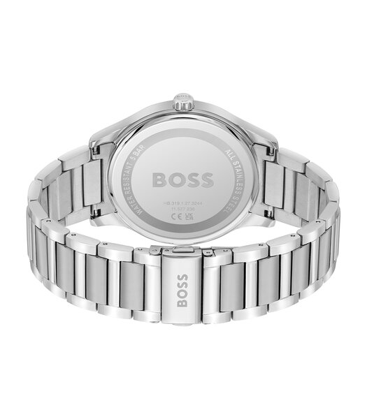 Horloge BOSS BLACK REASON Heren 1514084 Analoog Behuizing Mineraal Blauw Bracelette Roestvrij staal Blauw Boucle déployante Etanchéiteiten 5 BAR