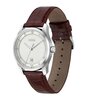 Horloge BOSS BLACK PRINCIPES Heren 1514114 Analoog Behuizing MINERAAL Zilverkleurig Armband Leer Bruin Uitklapbare lus Waterdichtheid 3BAR
