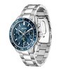 Horloge BOSS BLACK RENTERS Heren 1514143 Analoog Behuizing Mineraal Blauw Armband Roestvrij staal Blauw Uitklapbare lus Waterdichtheid 5 BAR