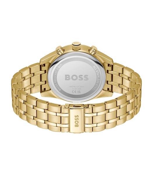 Horloge BOSS BLACK SKYTRAVELLER Heren 1514152 Analoog Behuizing Mineraal Blauw Bracelette Roestvrij staal Blauw Boucle déployante Etanchéiteiten 5 BAR