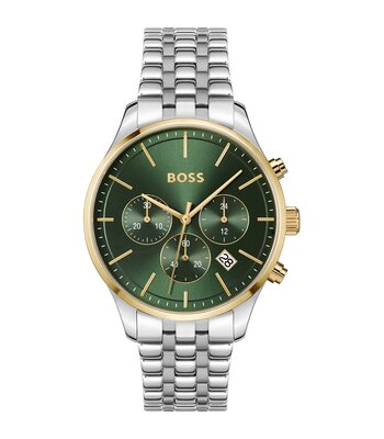 Horloge BOSS BLACK AVERY Heren 1514159 Analoog Behuizing MINERAAL Groen Bracelette Roestvrij staal Staal Boucle déployante Etanchéiteiten 5BAR