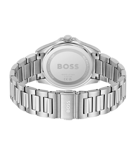 Montre BOSS BLACK STRIKE Homme 1514170 Analogue Cadran MINERAL Noir Bracelet Acier inoxydable Acier Etanchéité 5BAR