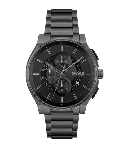 Horloge BOSS BLACK PEAK 2.0 Heren 1514192 Analoog Behuizing MINERAAL Zwart Bracelette Staal Zwart Etanchéiteiten 5BAR