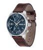 Horloge BOSS BLACK SKYTRAVELLER Heren 1514194 Analoog Behuizing MINERAAL Blauw Bracelette Leer Bruin Etanchéiteiten 5BAR