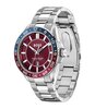 Montre BOSS BLACK RUNNER 3H Homme 1514209 Analogue Cadran MINERAL Rouge Bracelet Acier inoxydable Acier Etanchéité 5BAR
