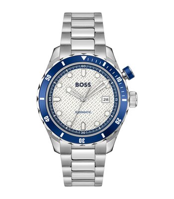 Horloge BOSS BLACK BOSSMATIC Heren 1514212 Analoog Behuizing MINERAAL Wit Bracelette Roestvrij staal Staal Etanchéiteiten 10BAR