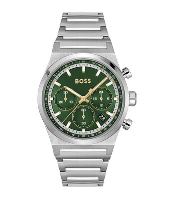 Horloge BOSS BLACK CANDOR CHRONO Heren 1514220 Analoog Behuizing MINERAAL Groen Bracelette Roestvrij staal Staal Etanchéiteiten 5BAR