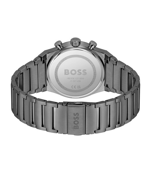 Horloge BOSS BLACK CANDOR CHRONO Heren 1514223 Analoog Behuizing MINERAAL Blauw Bracelette Staal Grijs Etanchéiteiten 5BAR