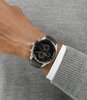 Horloge BOSS BLACK GRAND PRIX 44 Heren 1514224 Analoog Behuizing MINERAAL Zwart Bracelette Leer Zwart Etanchéiteiten 5BAR