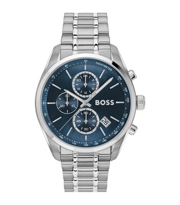 Horloge BOSS BLACK GRAND PRIX 44 Heren 1514226 Analoog Behuizing MINERAAL Blauw Bracelette Roestvrij staal Staal Etanchéiteiten 5BAR