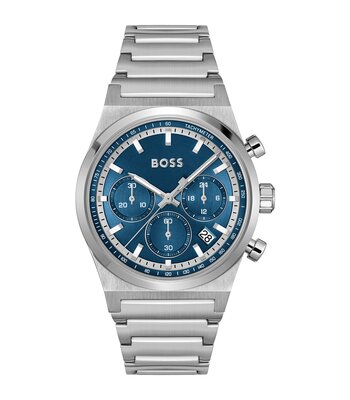 Horloge BOSS BLACK CANDOR CHRONO Heren 1514250 Analoog Behuizing MINERAAL Blauw Bracelette Roestvrij staal Staal Etanchéiteiten 5BAR