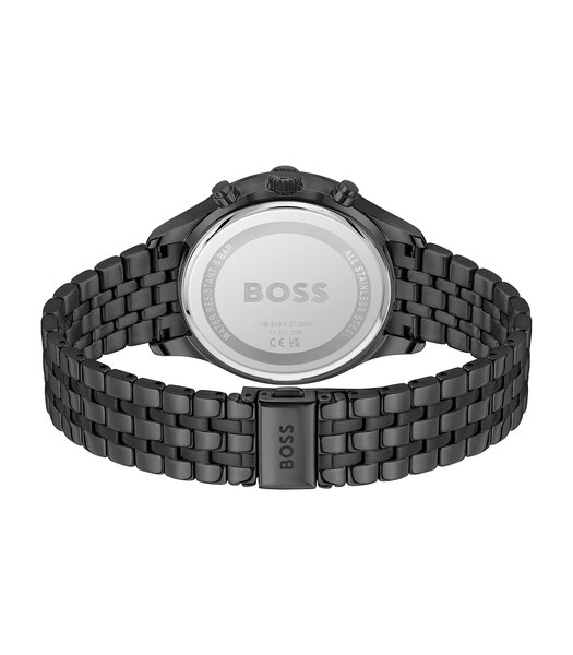 Montre BOSS BLACK AVERY Homme 1514256 Analogue Cadran MINERAL Noir Bracelet Acier Noir Etanchéité 5BAR