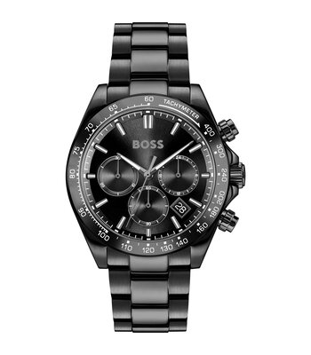 Horloge BOSS BLACK HERO 2.0 Heren 1514271 Analoog Behuizing MINERAAL Zwart Bracelette Staal Zwart Etanchéiteiten 5BAR