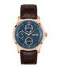 Horloge BOSS BLACK PRINCIPLE MASTER Heren 1514273 Analoog Behuizing MINERAAL Blauw Bracelette Leer Bruin Etanchéiteiten 5BAR